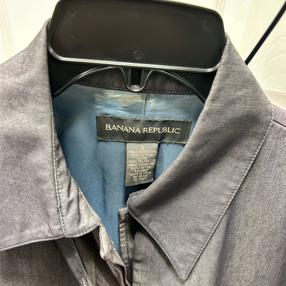 Banana Republic Gray Trench Coat - Picture 2 of 7